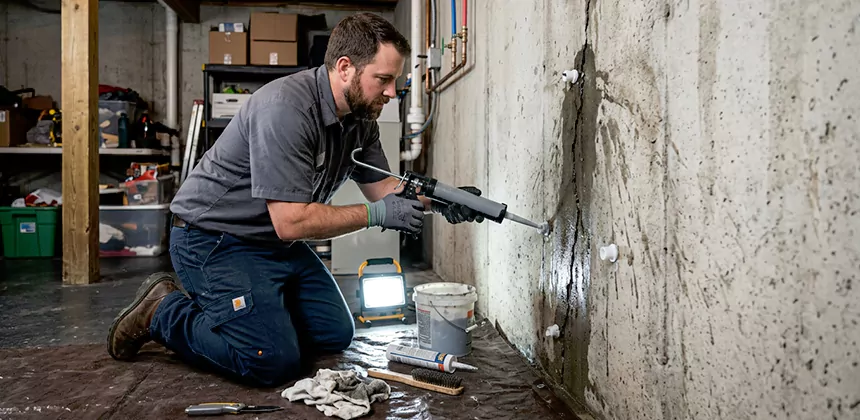 Basement Leak Repair From Inside in Burleson
